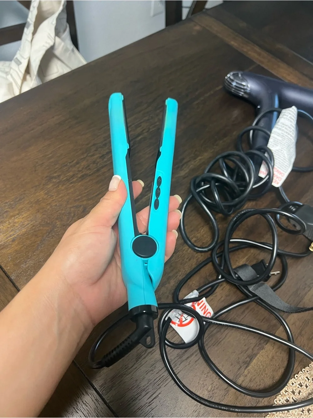 HALQT Blue Ceramic Hair Straightener - Travel Flat Iron